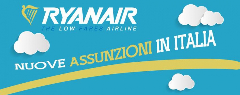 Ryanair, nuove assunzioni in Italia