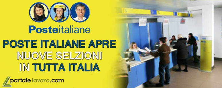 POSTE ITALIANE APRE NUOVE SELEZIONI IN TUTTA ITALIA
